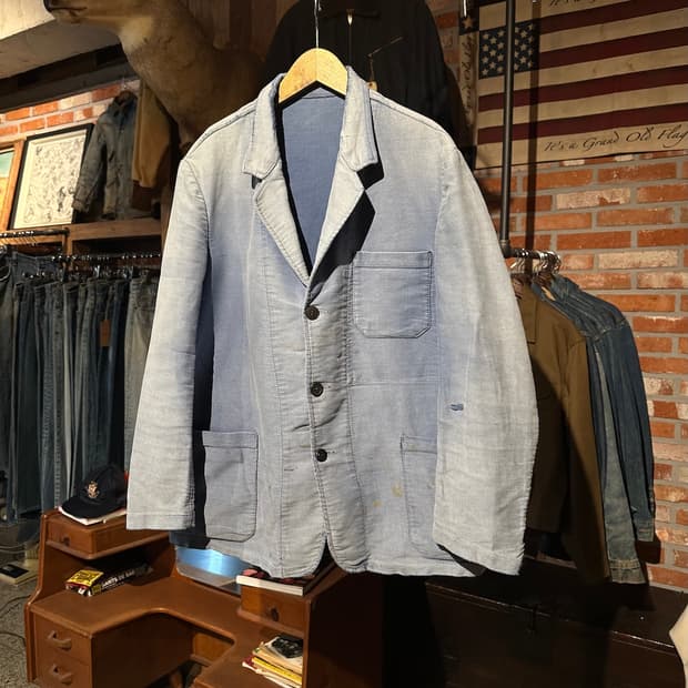 40s 50s French Moleskin Work Jacket