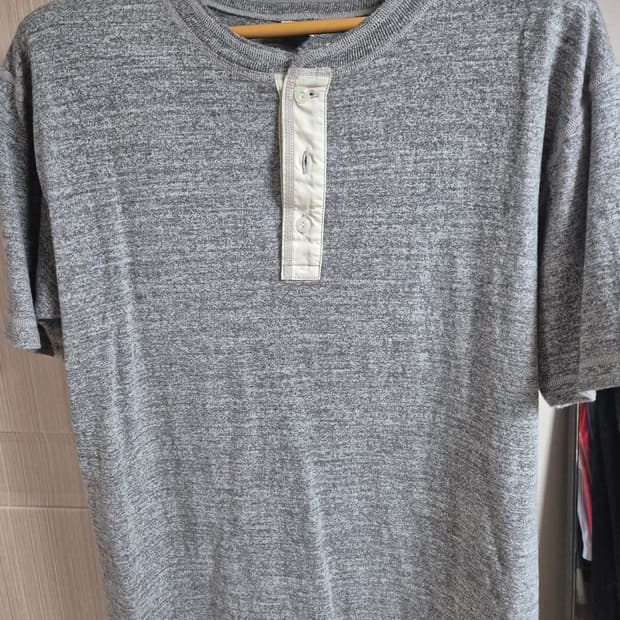 버즈릭슨 H.Grey Slub Yarn 헨리넥 티셔츠 XL