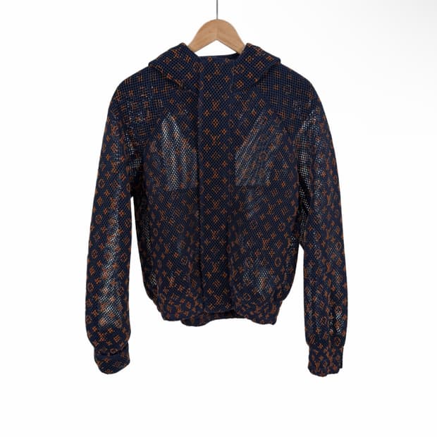 [46] 루이비통 남성 그라디언트 모노그램 메쉬 후드 블루종 자켓 오렌지