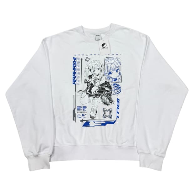 스텔라이브 아라하시 타비 스웻셔츠 맨투맨 화이트 2