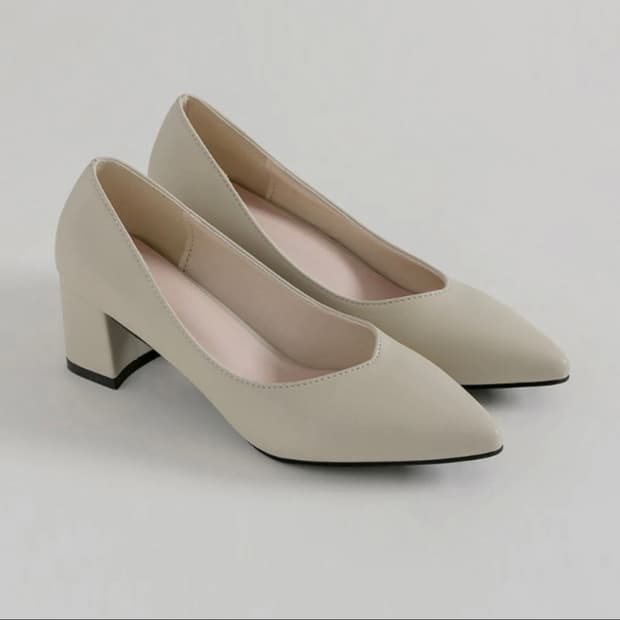 착한구두 마리나 스틸레토 미들힐 아이보리 225