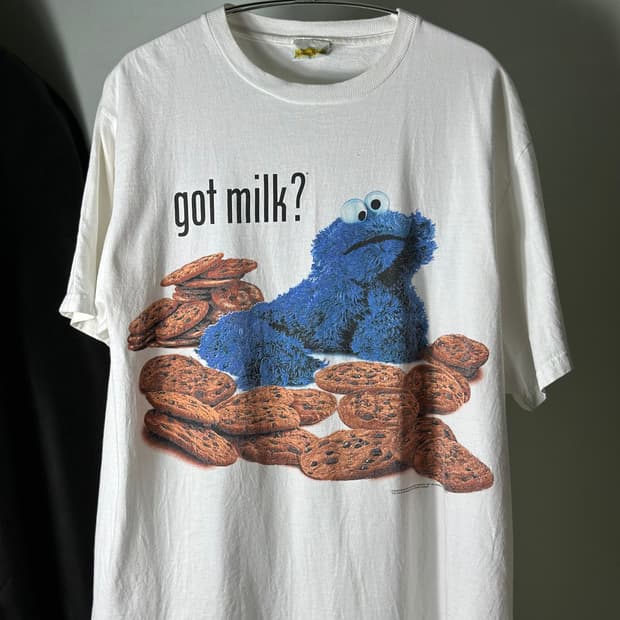 90s Cookie monster 세서미스트리트 티셔츠 XL