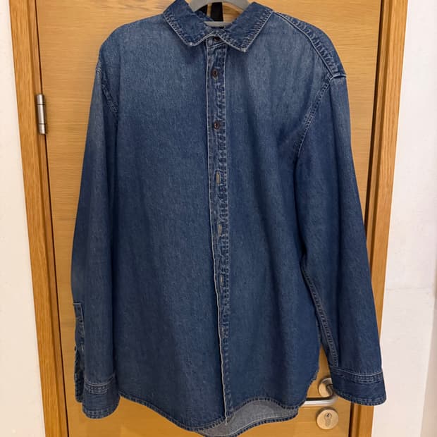 커스텀멜로우 데님 셔츠 100