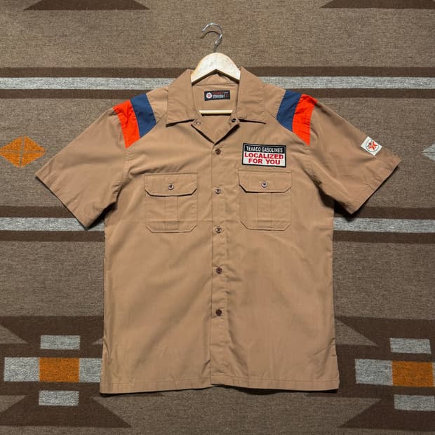 USA TEXACO 텍사스 웨스턴 반팔 셔츠 L