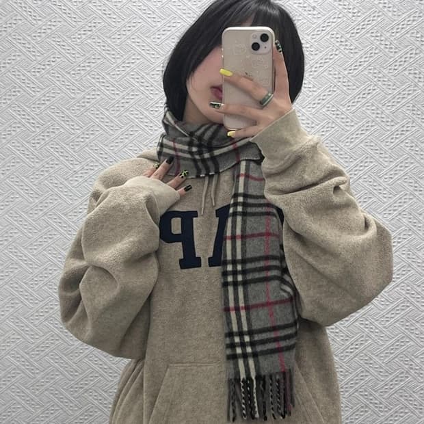 버버리 모던시크 램스울 노바체크 머플러 목도리 C07597