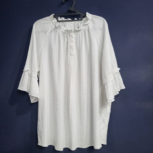 순면 셔링 블라우스