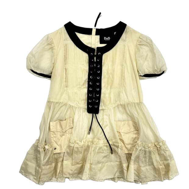 D&G DOLCE & GABBANA LACE-UP MINI DRESS