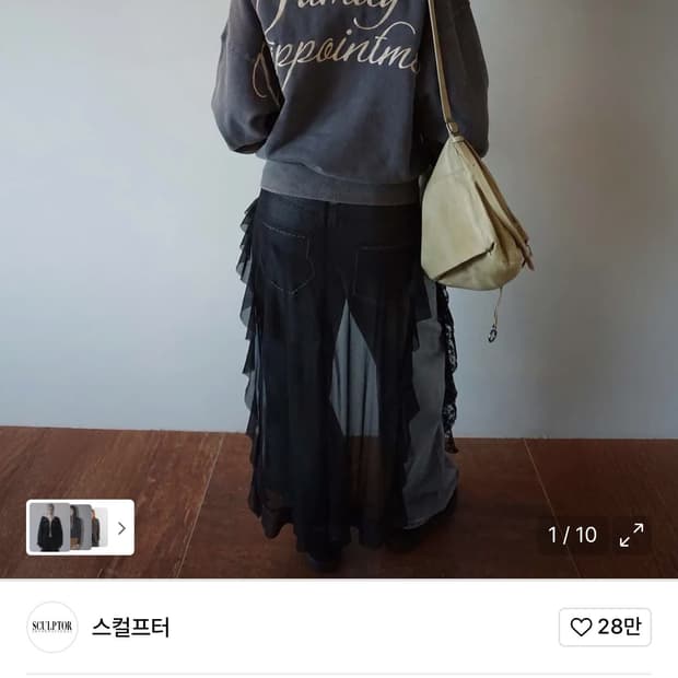 스컬프터 워시드 후드집업 