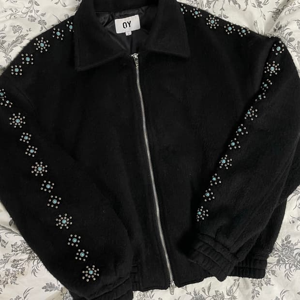 오와이 스터드 울 자켓