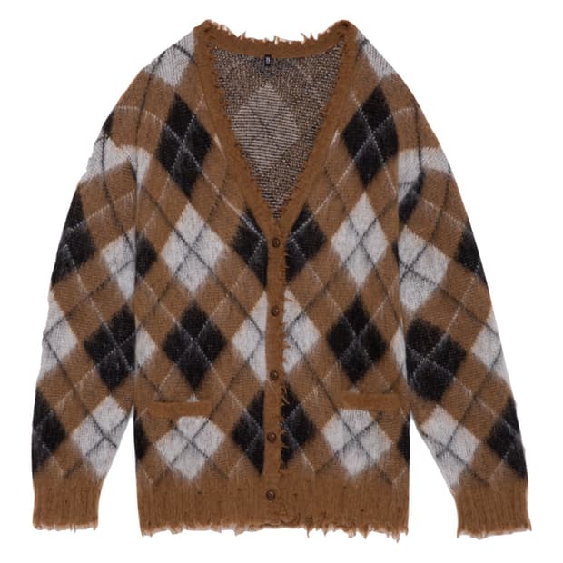 R13 Fluffy Plaid Cardigan