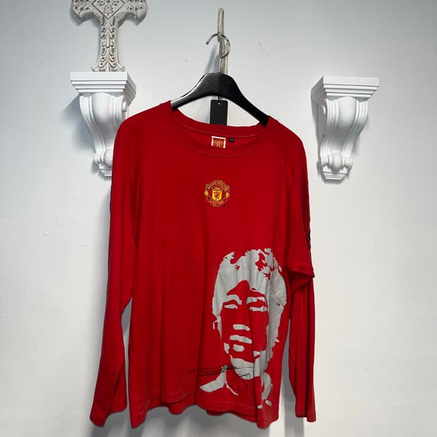 VINTAGE 맨유 박지성 싸인프린팅 롱슬리브