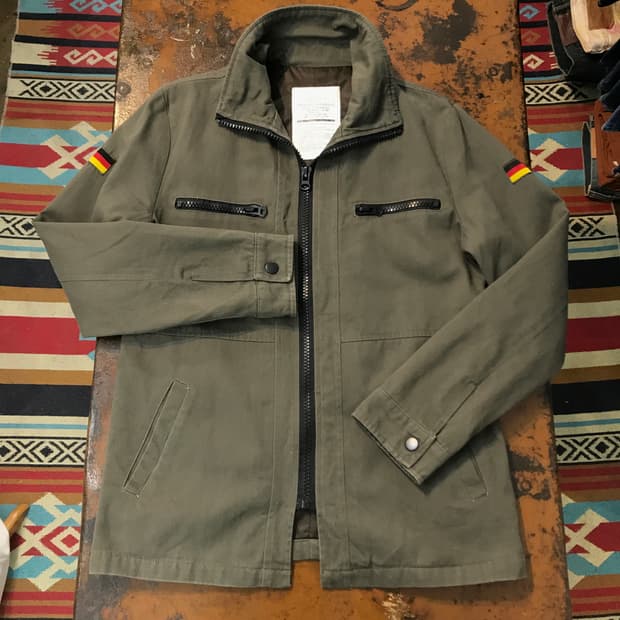 네이키드 펀치 카키색 독일군 집업 야상 자켓 남성 102 여성 프리사이즈