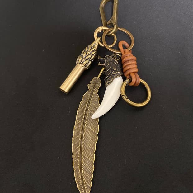 빈티지 브라스 키링