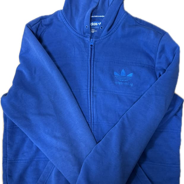 아디다스 후드집업 파란색 skateboarding