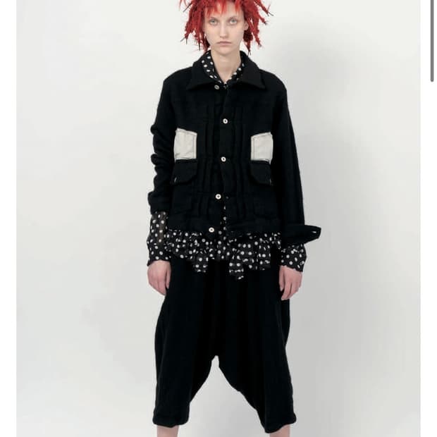 꼼데가르송 블랙 축융 트러커