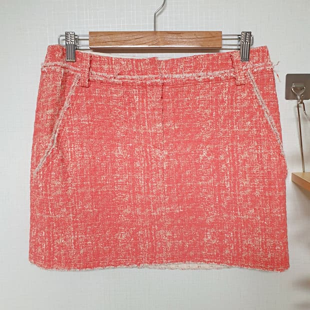 MOGG 크레파스 트위드스커트 44 미니 핑크
