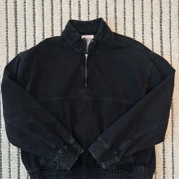 자라(zara) 흑청 데님 오버롤