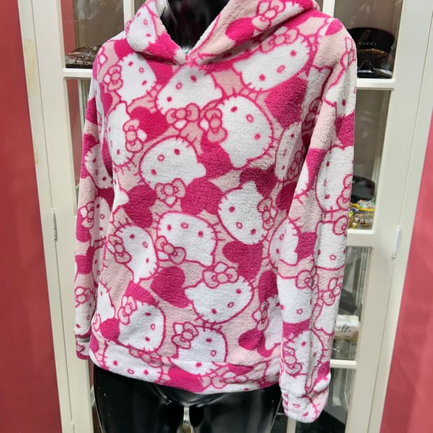 Hello kitty pattern hoodie 헬로키티 패턴 후드티