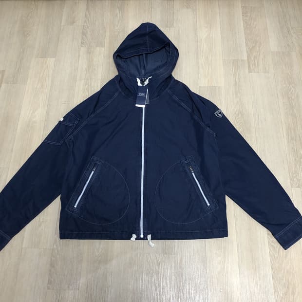 (XL) 새상품 폴로 랄프로렌 POLO 가먼트다잉 트윌 후드자켓 네이비