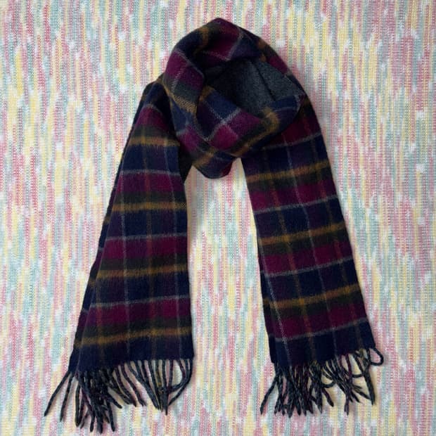 다채색 체크 머플러