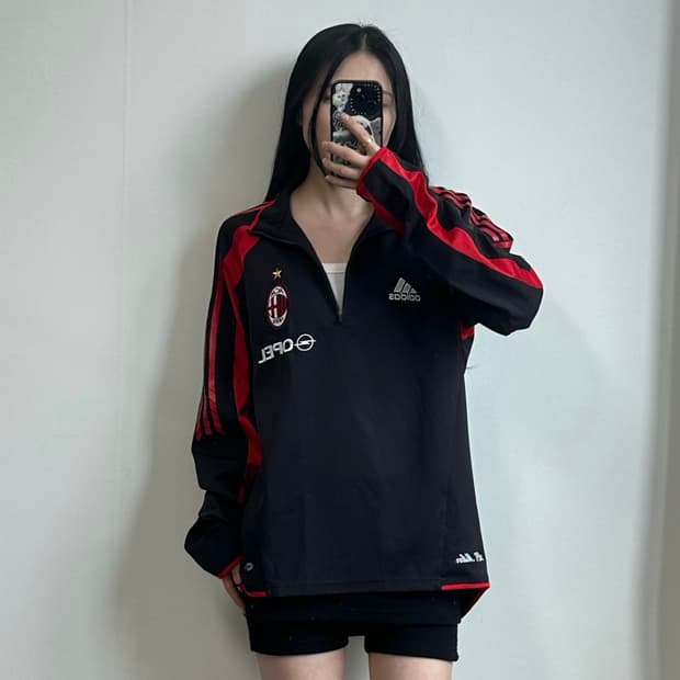 아디다스 ac밀란 오펠 검빨 블랙 트레이닝 탑