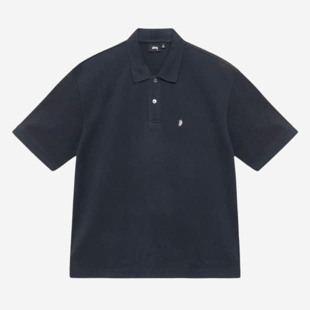 [L] stussy 스투시 피케 폴로 티셔츠 반팔 카라티