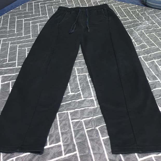 토피 세미와이드 스웨트 팬츠 블랙 (M)