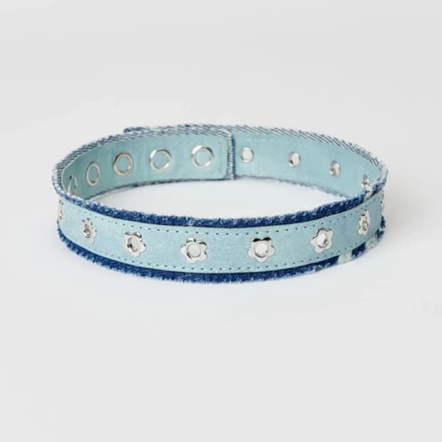 아워레가시 플라워 데님 초커