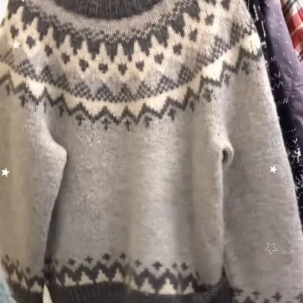 빈티지 노르딕 겨울 니트