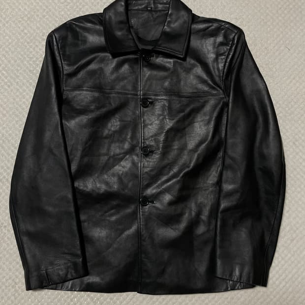 광희시장 웨스턴 무드 램스킨 양가죽 레더 카 코트