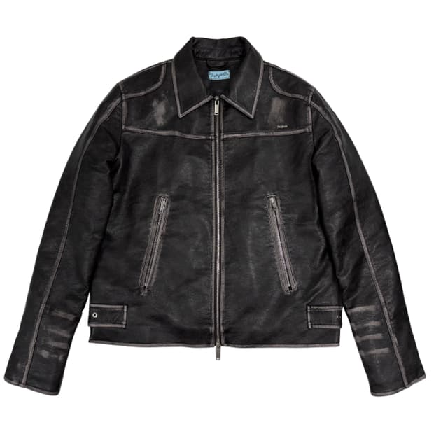 페일제이드 빈티지 워싱 패디드 바이커점퍼 S