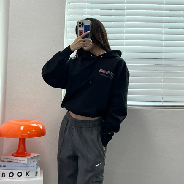 (WOMEN)챔피온 크롭 후드-M1453