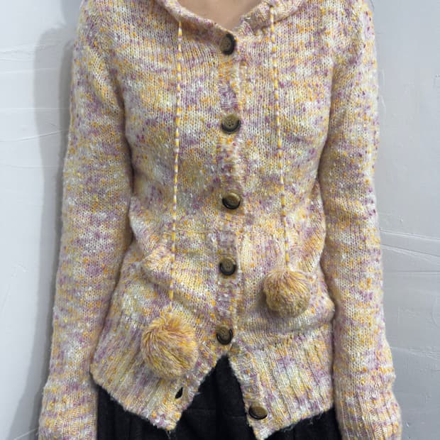 olive des olive hood design cardigan