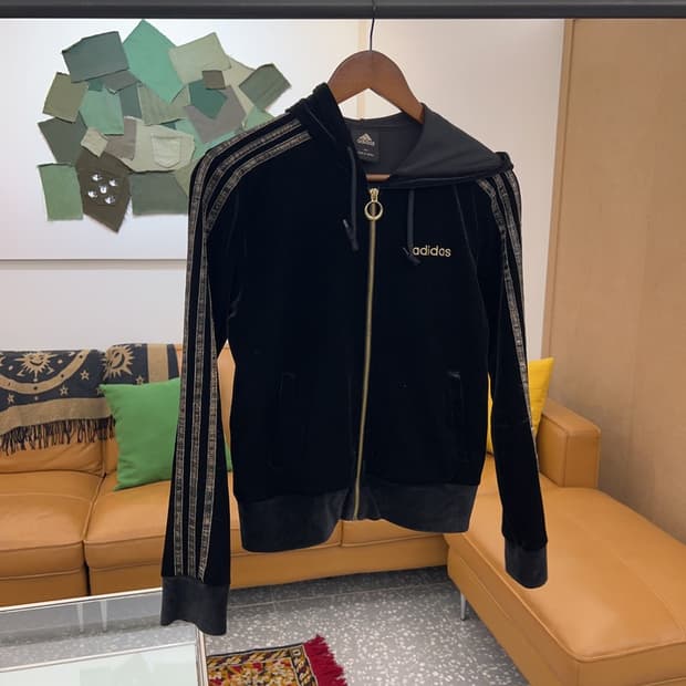 아디다스 Y2K 벨벳 삼선 후드집업 90 C04623 