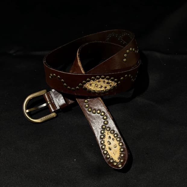 "HAZZYS" Western Stud Brown Belt