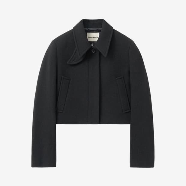 인사일런스우먼 미니멀 크롭 코트 S