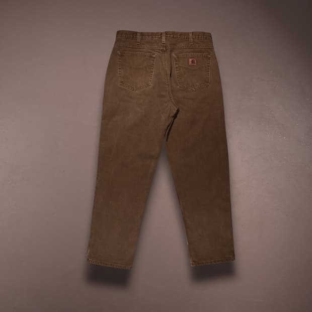 칼하트 브라운 데님 워크 팬츠 
