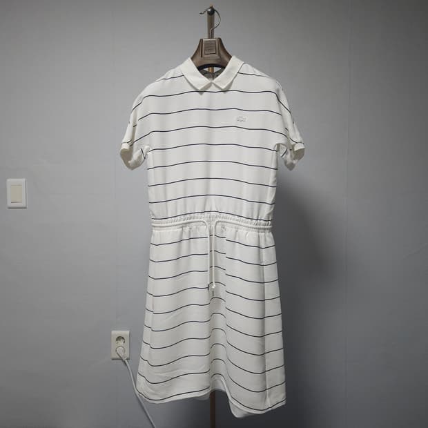 95 ) 라코스테 여성 스트라이프 반팔 원피스