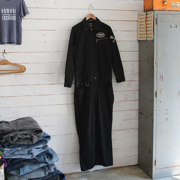 (착용컷) vanson x JACKROSE 스컬 자수 점프 수트 (3)