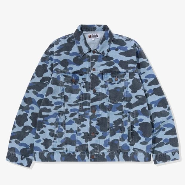 BAPE 블루 카모 데님 자켓