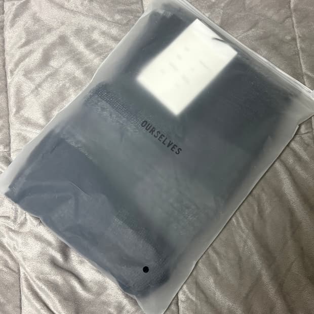 새상품) 아워셀브스 워시드 울 스카프 머플러 블랙