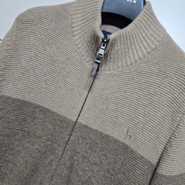 헤지스 골프 남성 방풍 니트 집업