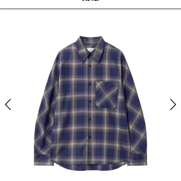 (구매)a.ta 체크 셔츠L