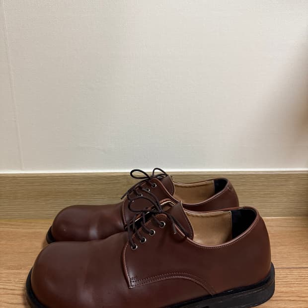 (270size) 빈티지 레더 브라운 더비슈즈