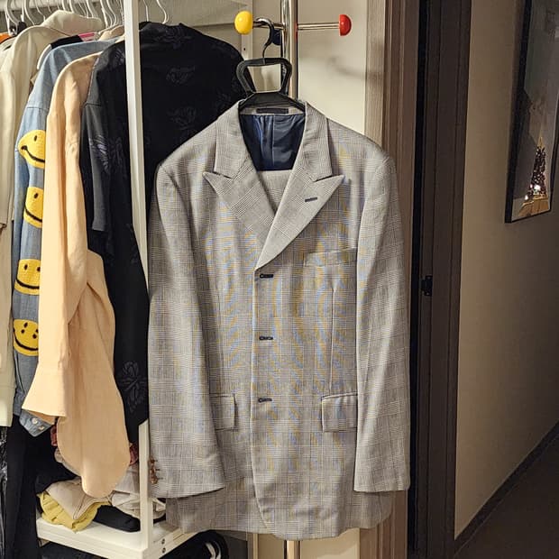 꼼데가르송 옴므 플러스 글렌체크 수트