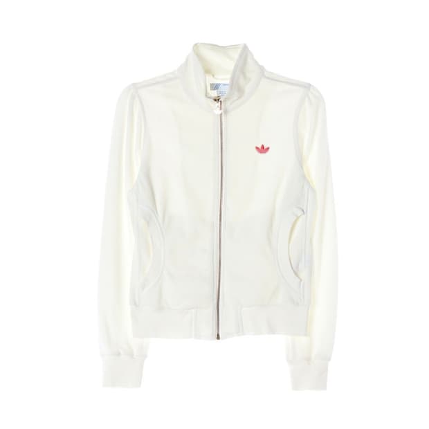 아디다스 화이트 벨루어 퍼 져지 S