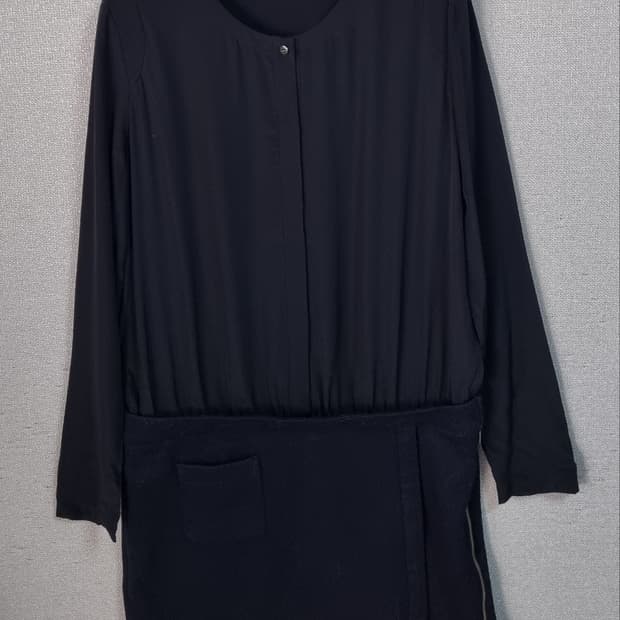 2사이즈) Maje 마쥬 블랙 실크/코튼 원피스