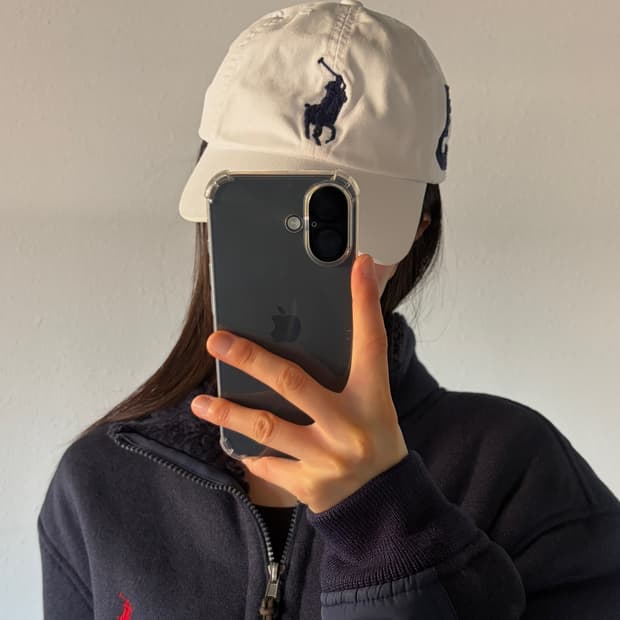 폴로 랄프로렌 빅포니 화이튼 코튼 볼캡 모자