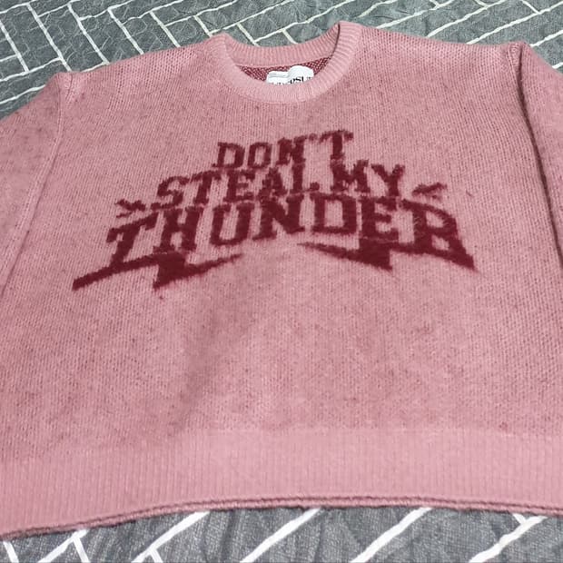 슈퍼서브 오버핏 THUNDER 브러쉬드 니트 핑크 (L)