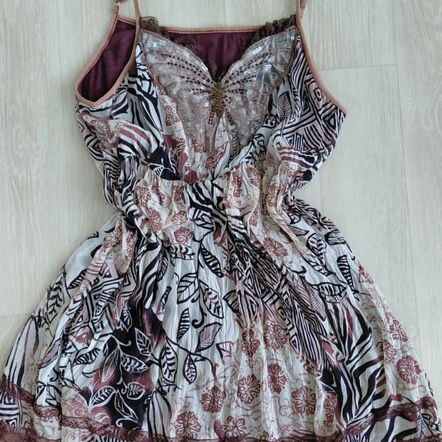 [빈티지] 패턴 나시 원피스 빈티지 스타일